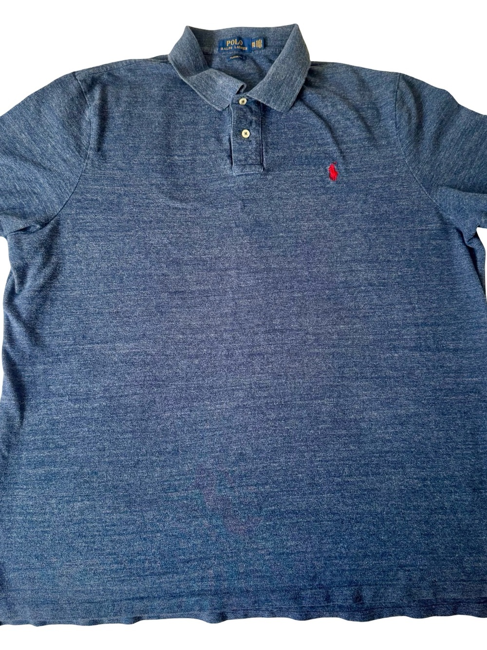 Polo Ralph Lauren Men's Royal Heather Cotton Mesh Polo Shirt Classic Fit XXL
